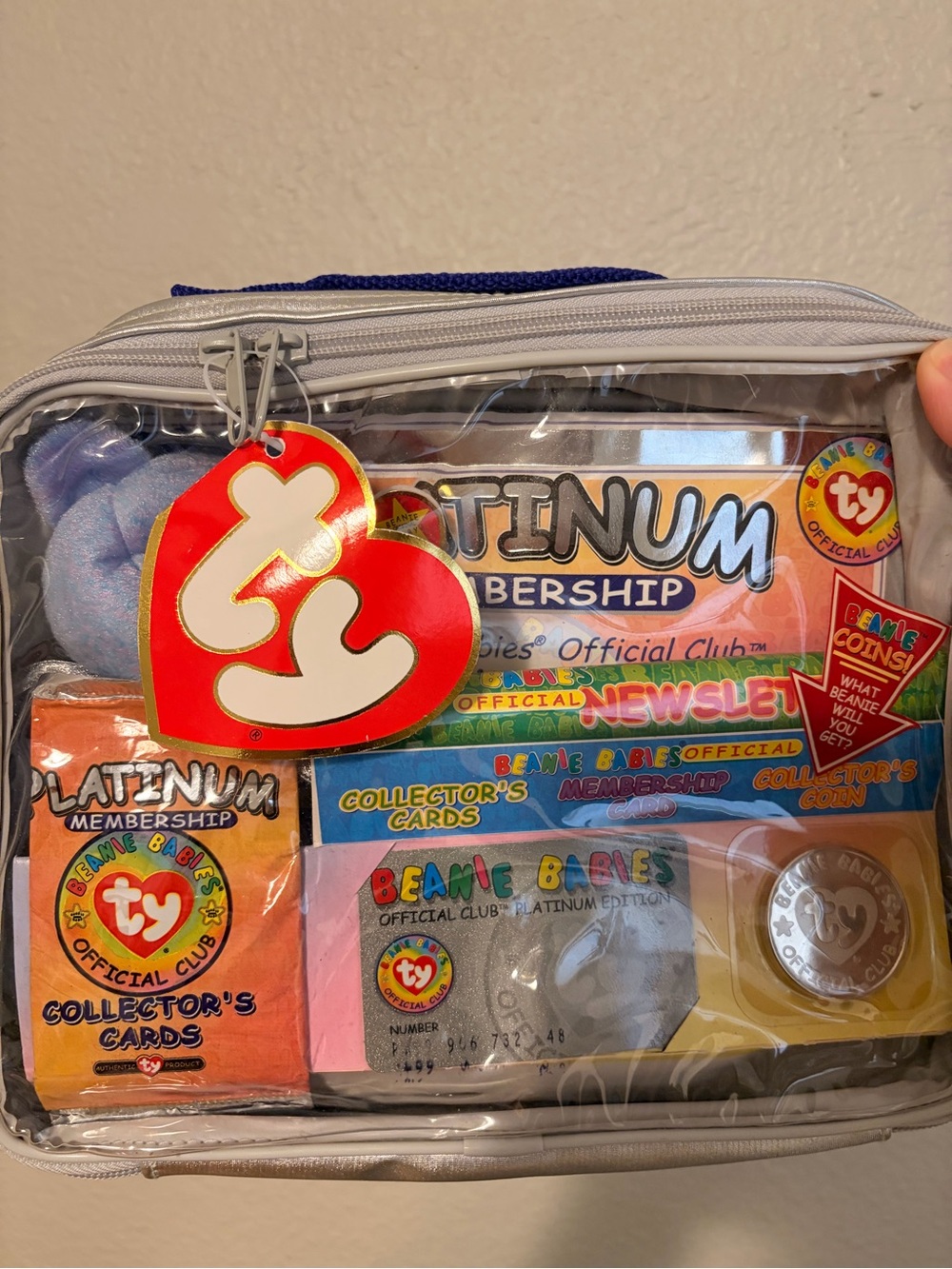 TY beanie Babies Platinum collectors membership tote